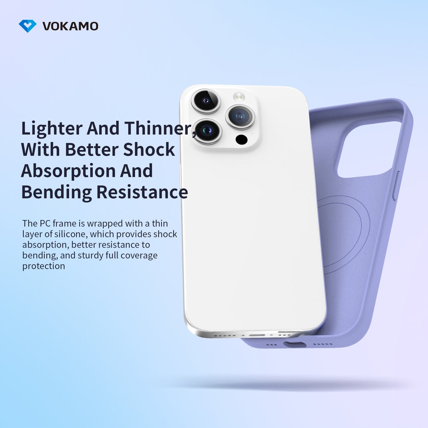VOKAMO Silicone iPhone Magnetic Case Soft Protective Case Cover For iPhone 15/15 Pro Max/15 Pro/15 Plus - VOKAMO