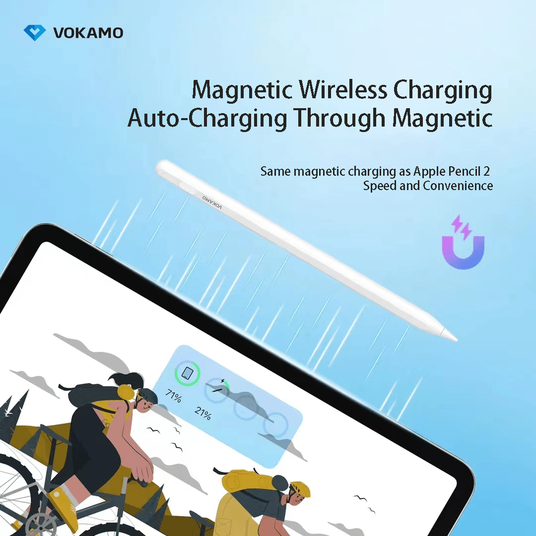 VOKAMO Stylus Pens for iPad 9th 10th Generation,Fast Charging Palm Rejection ipad Pen, Magnetic Apple iPad Pencil - VOKAMO