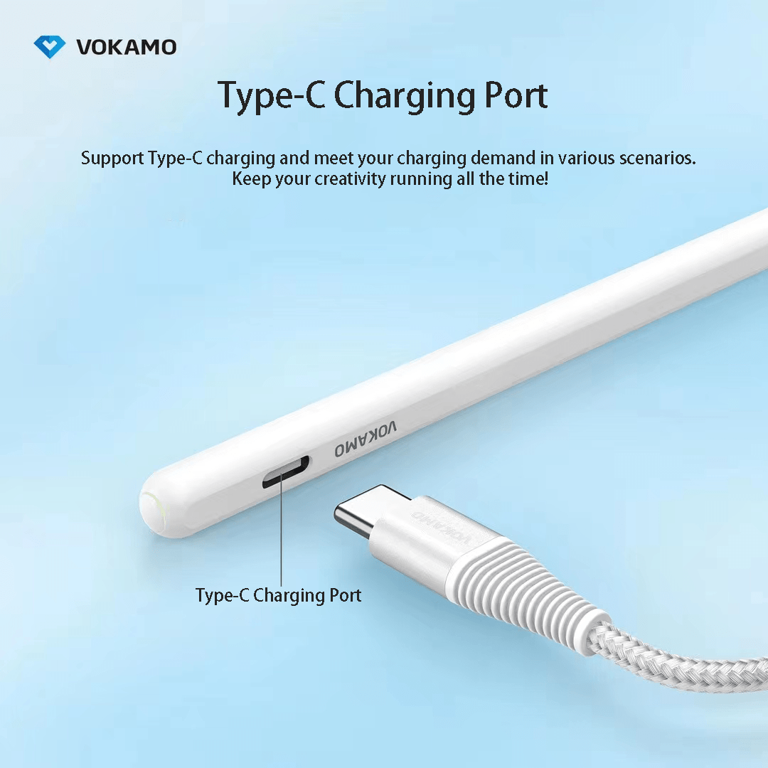 VOKAMO Stylus Pens for iPad 9th 10th Generation,Fast Charging Palm Rejection ipad Pen, Magnetic Apple iPad Pencil - VOKAMO