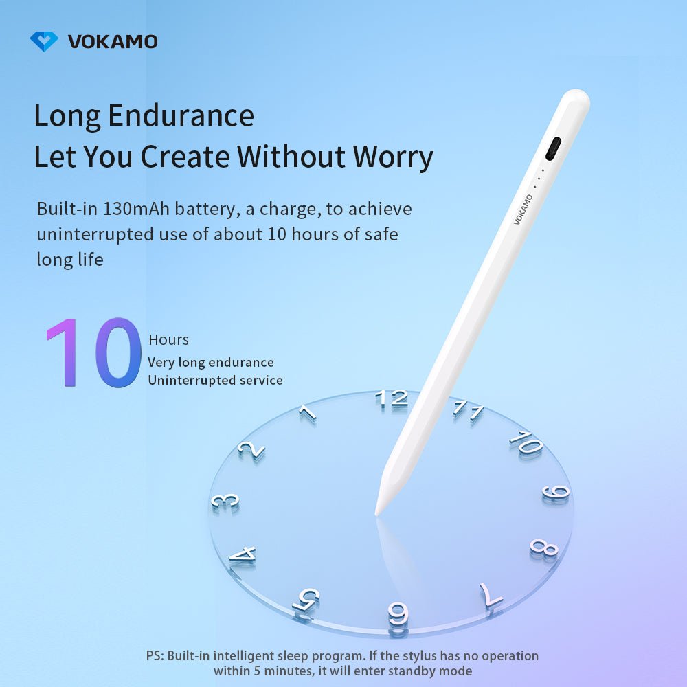 VOKAMO Stylus Pens for iPad 9th 10th Generation,USB - C Fast Charging ipad Pen, Magnetic Apple iPad Pencil - VOKAMO