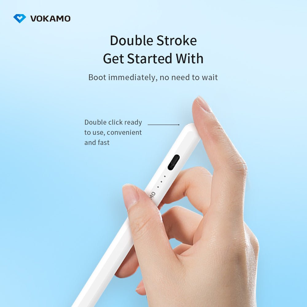 VOKAMO Stylus Pens for iPad 9th 10th Generation,USB - C Fast Charging ipad Pen, Magnetic Apple iPad Pencil - VOKAMO