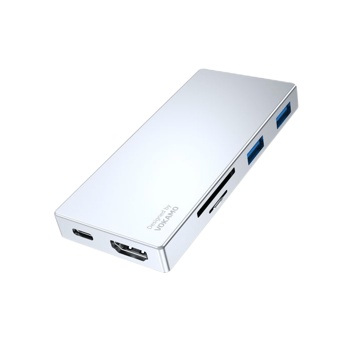 VOKAMO USB C HUB,6 - IN - 1 Multiport Adapter Portable 4K HDMI USB C Dongle - VOKAMO