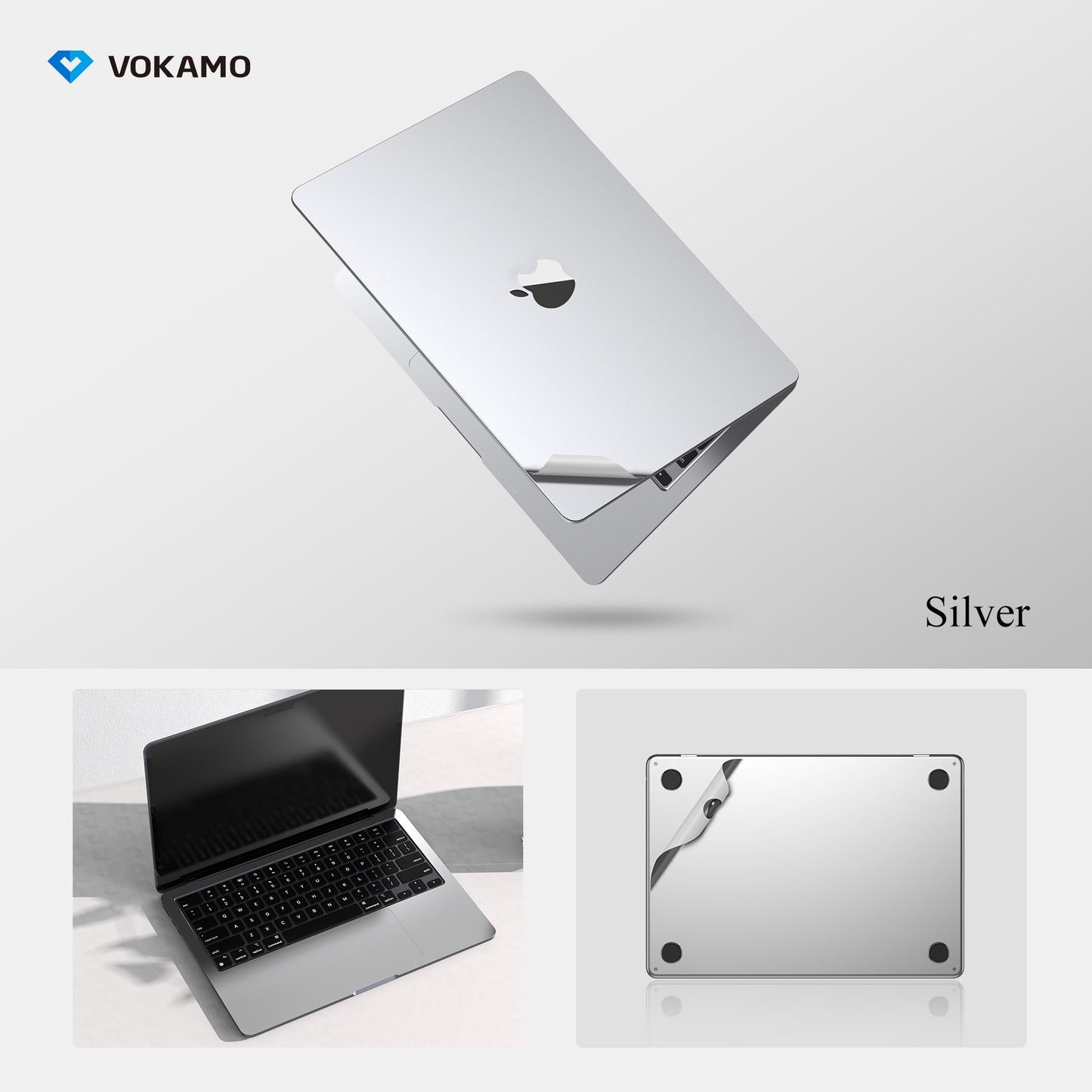 VOKAMO MacBook Skins Full Body Protective Film Set For MacBook Air 13 MacBook Pro 13