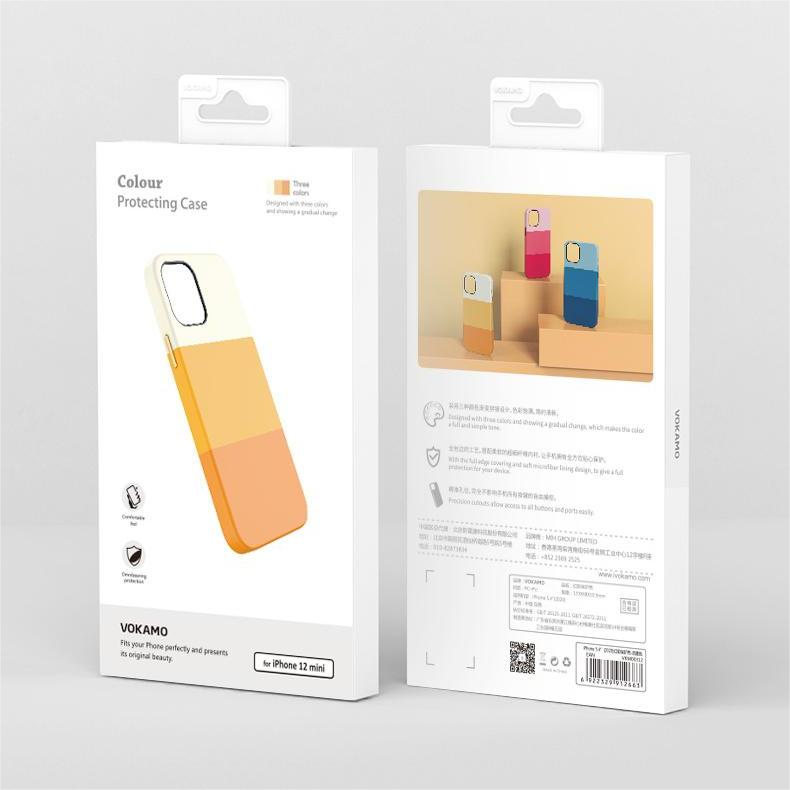 VOKAMO PU Leather Case For iPhone 12/ 13 Series Permium Ultra Thin Soft Case for iPhone 13 Pro Max/12 Pro etw