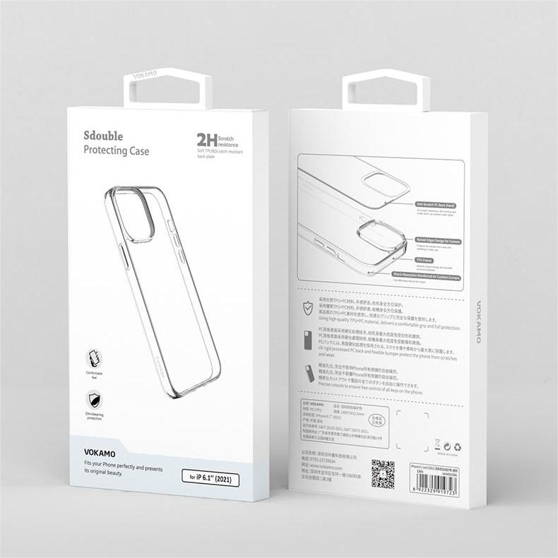 VOKAMO Clear iPhone 13 Case,Transparent Cover Case For iPhone 13 Mini/13/13 Pro/13 Pro Max