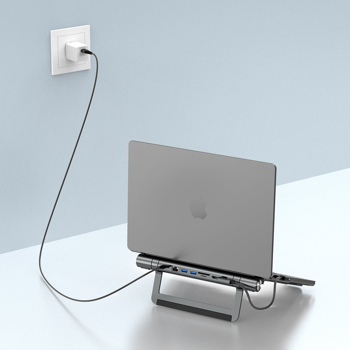 VOKAMO Docking Station Stand 8 In 1 Dock Stand for MacBook Pro/Air and others