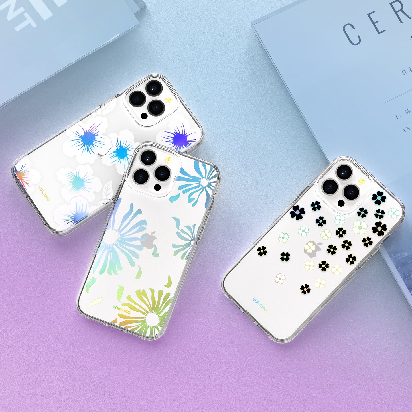 VOKAMO Lovely Floral Flower Phone Case For iPhone 13/13 Pro/13 Pro Max Cover Case