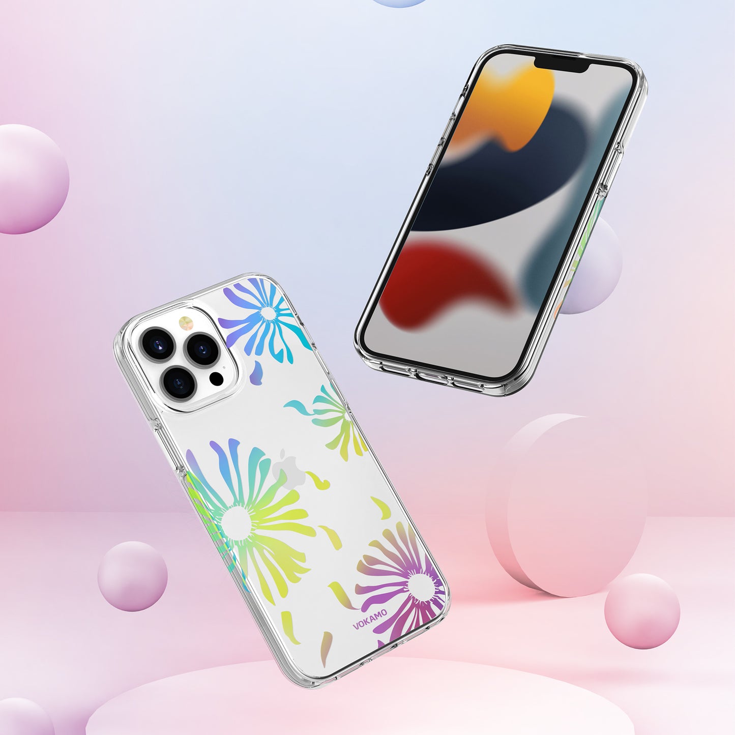 VOKAMO Lovely Floral Flower Phone Case For iPhone 13/13 Pro/13 Pro Max Cover Case