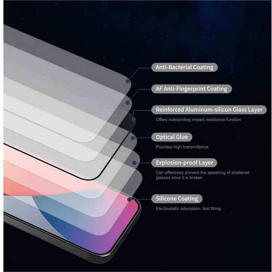 VOKAMO Anti - bacterial iPhone 12 Screen Protector 2.5D Tempered Glass Film - VOKAMO