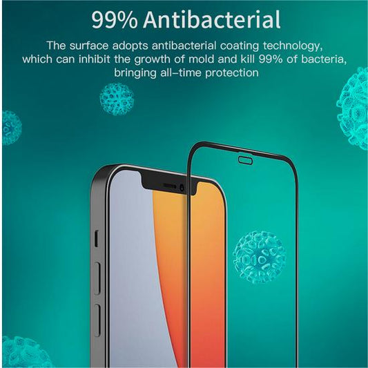 VOKAMO Anti - bacterial iPhone 12 Screen Protector 2.5D Tempered Glass Film - VOKAMO