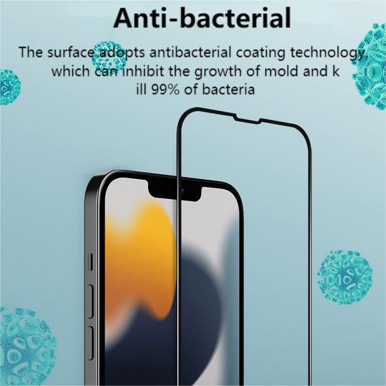 VOKAMO Anti - bacterial iPhone 13 Tempered Glass 9H Screen Protector For iPhone 13 Pro Max/13 Pro/13 Mini - VOKAMO