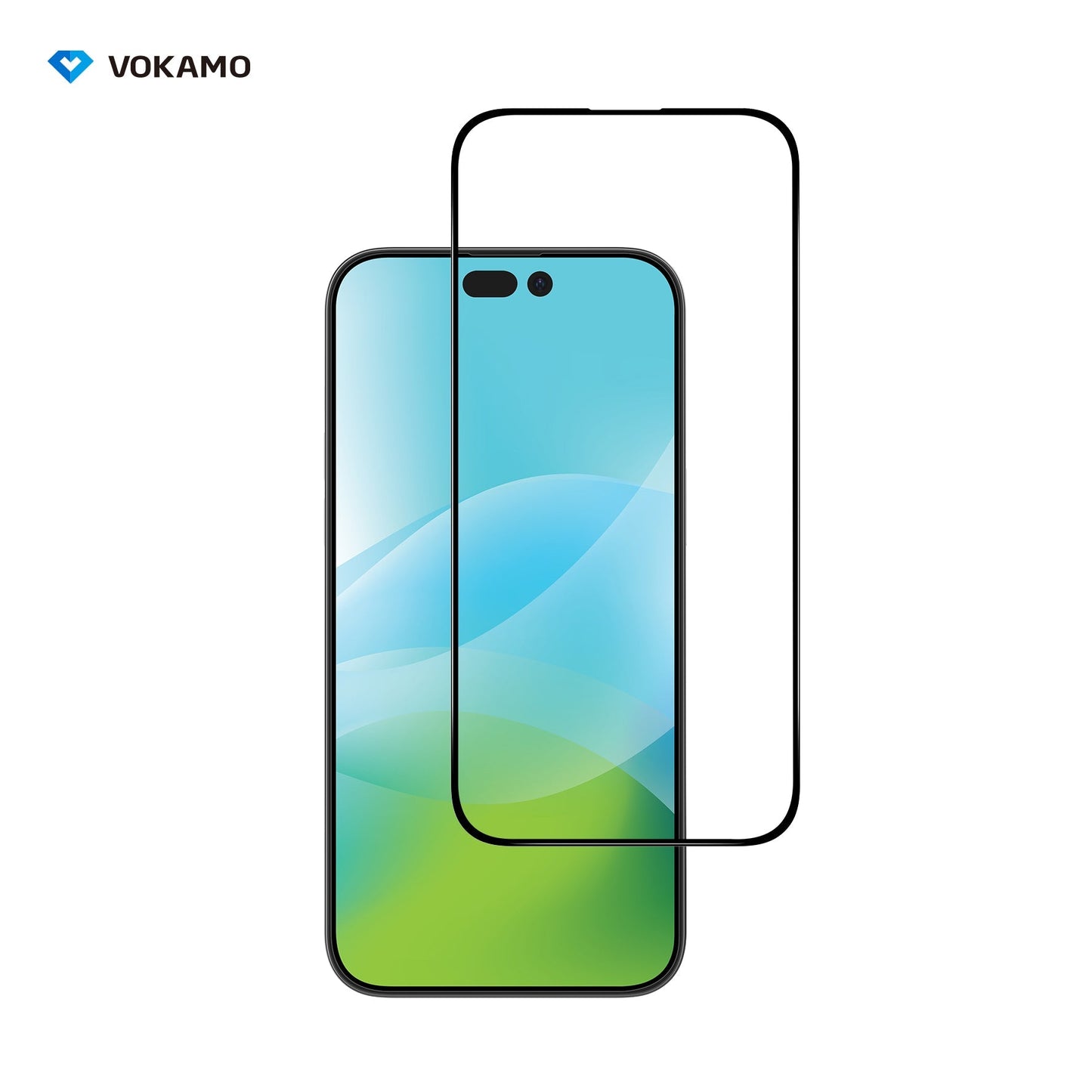 VOKAMO Antibacterial Screen Protector For iPhone 14 Pro Max/14 Plus/14/14 Pro Tempered Glass 9H 2.5D HD - VOKAMO