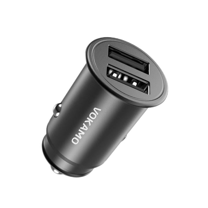 VOKAMO Car Charger Small 4.8A Metal USB Car Charger Fast Car Charge Adapter(Dual USB Ports) - VOKAMO
