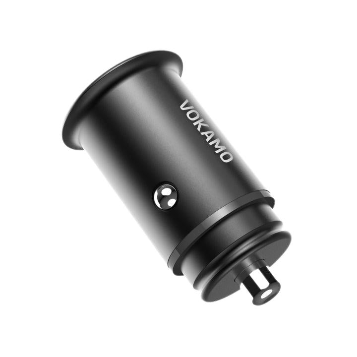 VOKAMO Car Charger Small 4.8A Metal USB Car Charger Fast Car Charge Adapter(Dual USB Ports) - VOKAMO