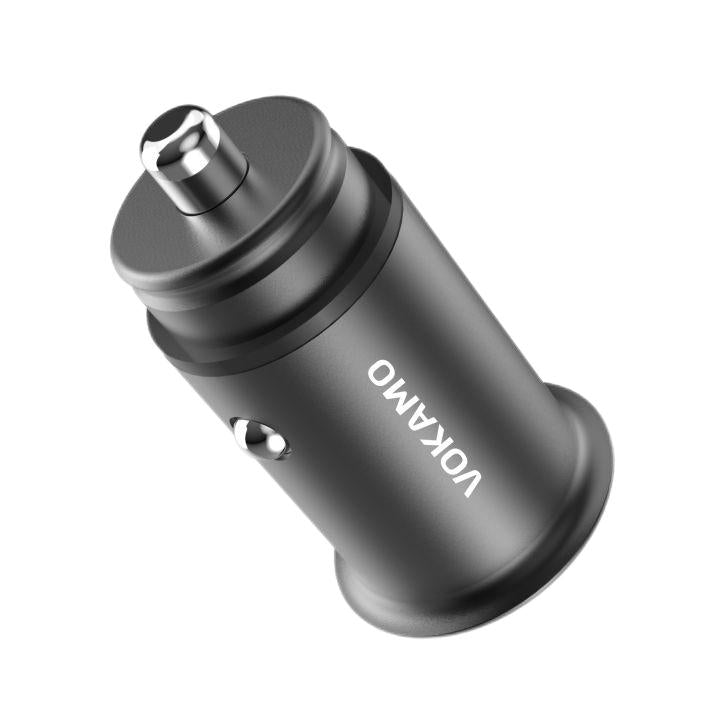 VOKAMO Car Charger Small 4.8A Metal USB Car Charger Fast Car Charge Adapter(Dual USB Ports) - VOKAMO