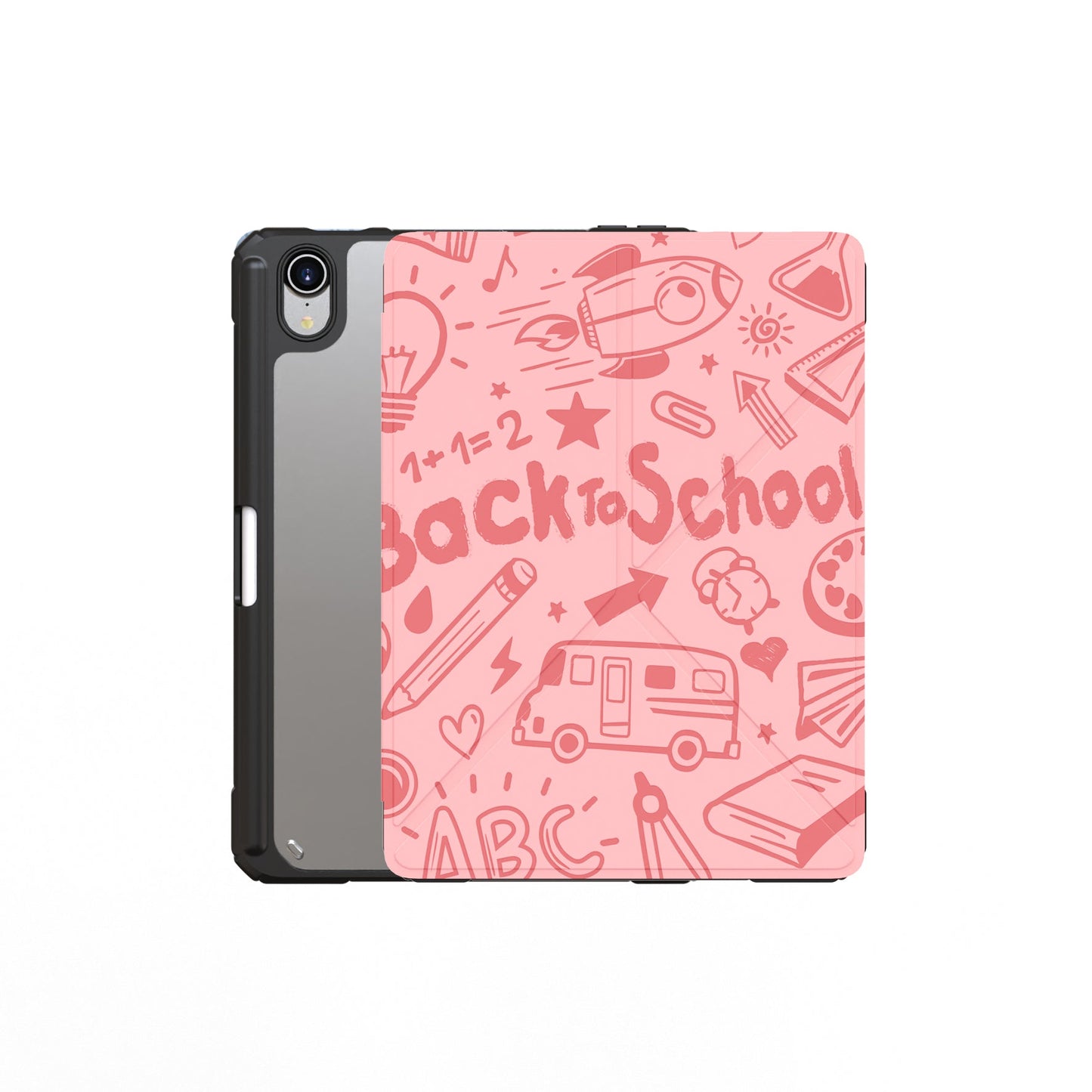 VOKAMO Case for iPad Mini 6, Tablet Stand Case PU Leather Protective Cover Case Clear PC Back for iPad Mini 6 Case - VOKAMO