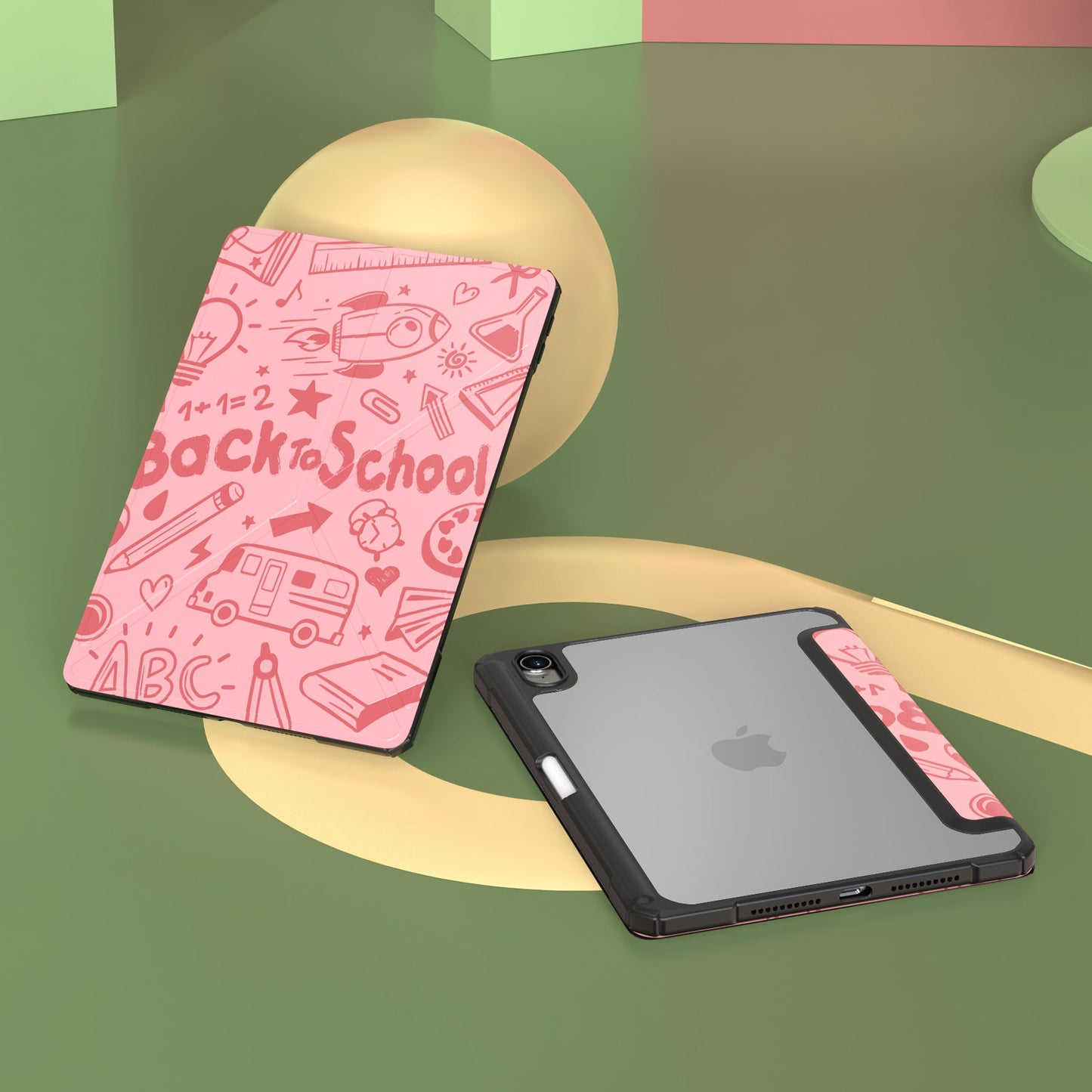 VOKAMO Case for iPad Mini 6, Tablet Stand Case PU Leather Protective Cover Case Clear PC Back for iPad Mini 6 Case - VOKAMO