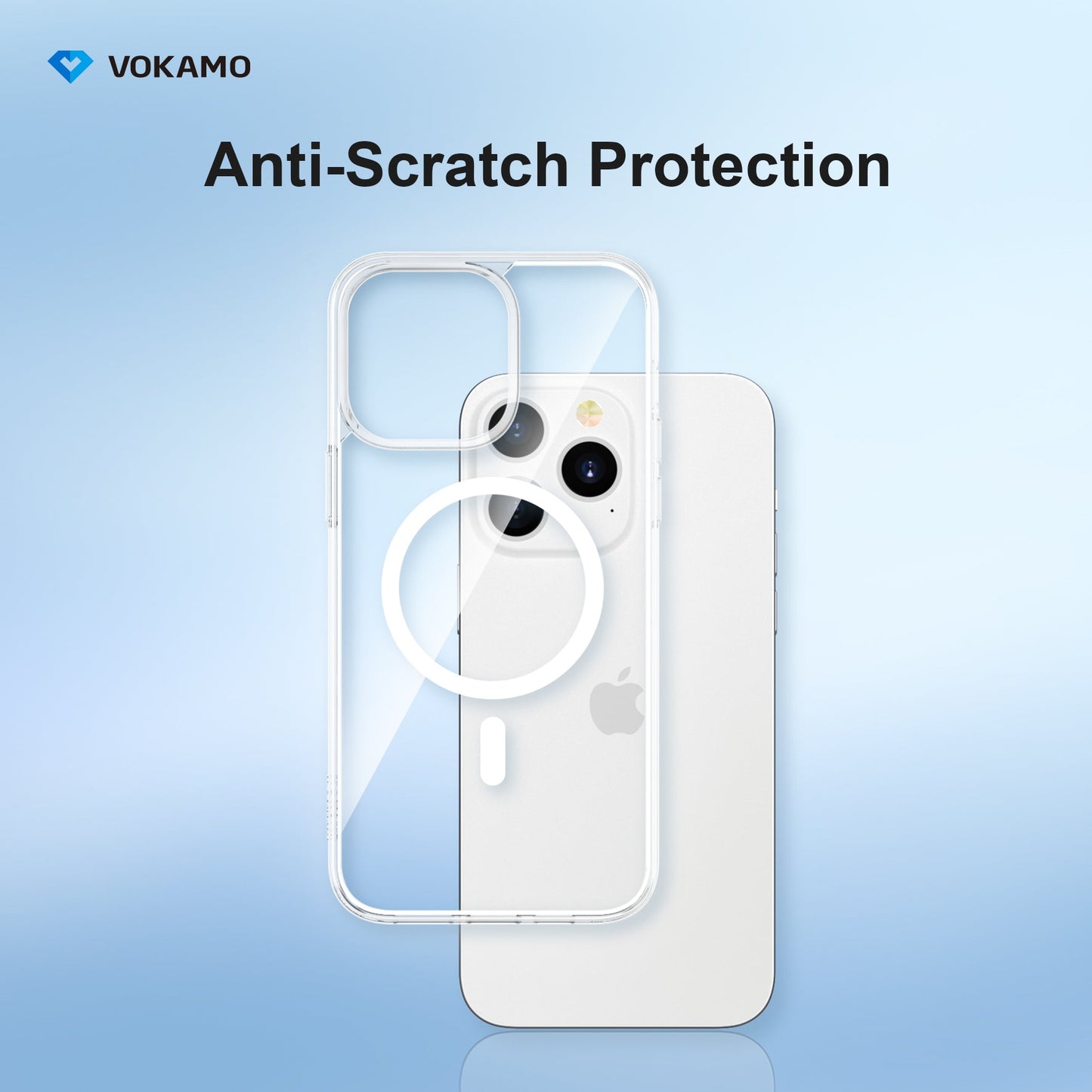 VOKAMO Clear Case with Magsafe for iPhone 14/14 Pro/14 Plus/14 Pro Max Cover Case - VOKAMO