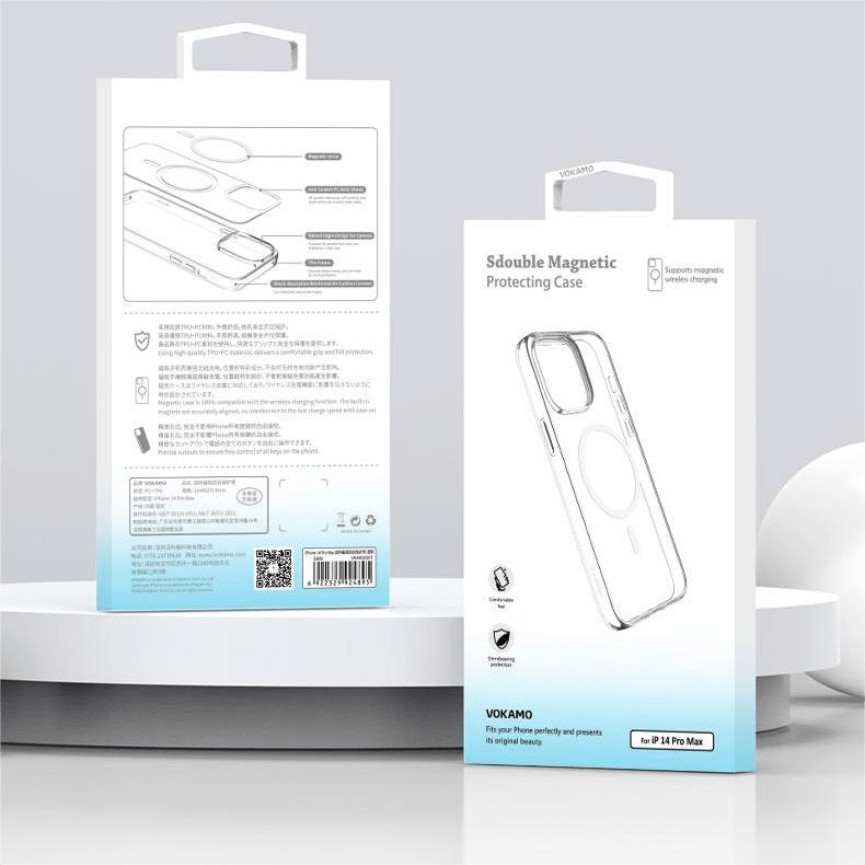 VOKAMO Clear Case with Magsafe for iPhone 14/14 Pro/14 Plus/14 Pro Max Cover Case - VOKAMO