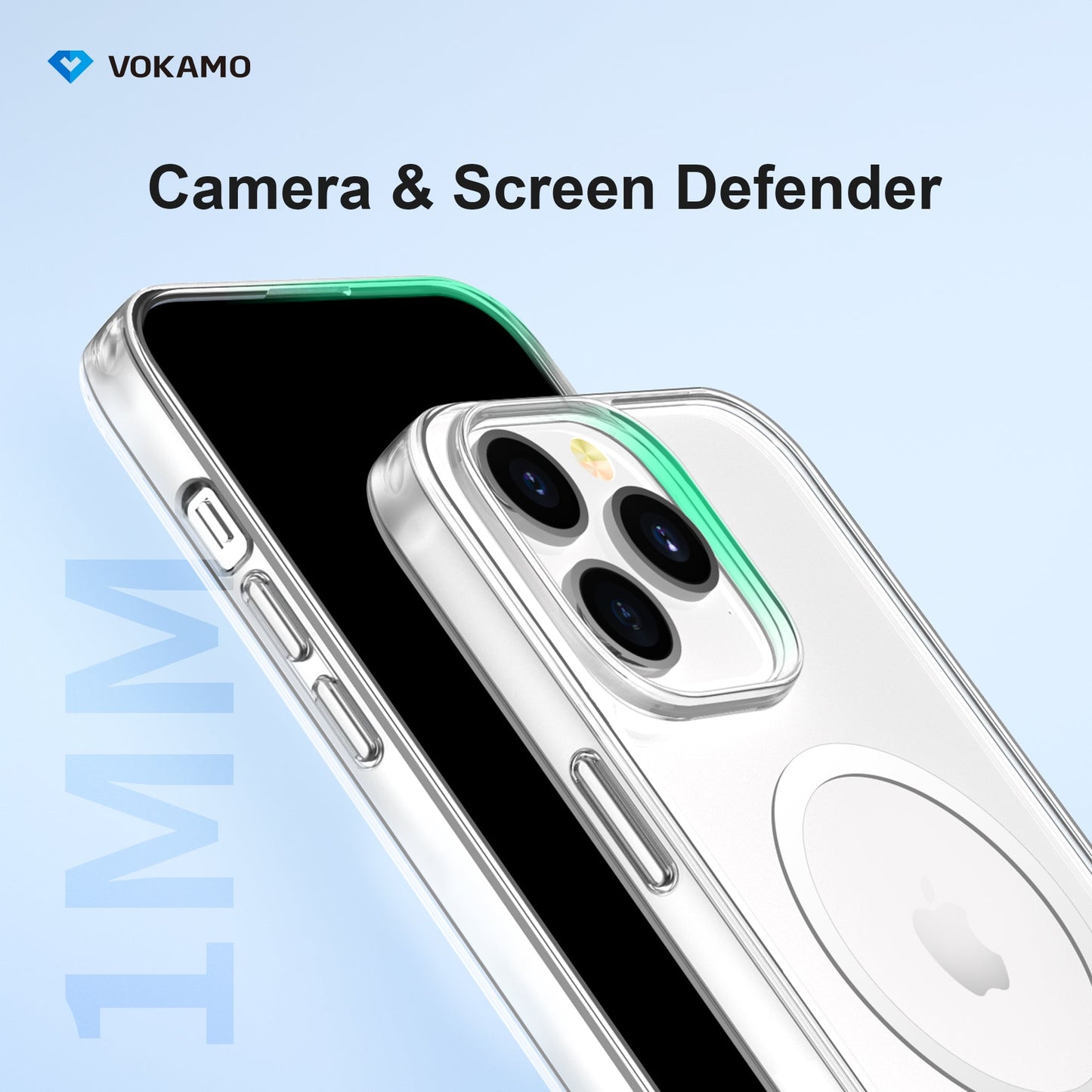 VOKAMO Clear Case with Magsafe for iPhone 14/14 Pro/14 Plus/14 Pro Max Cover Case - VOKAMO