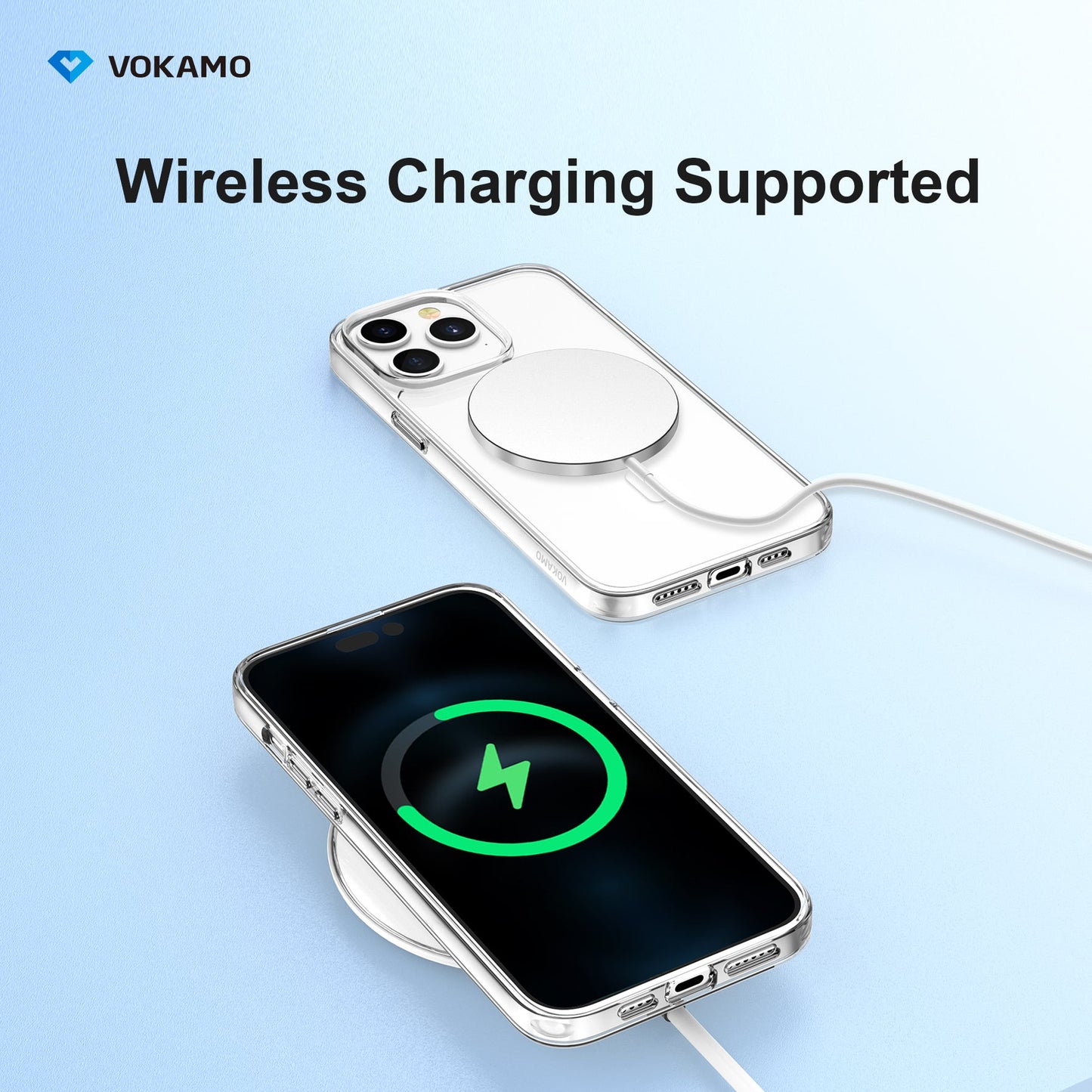 VOKAMO Clear Case with Magsafe for iPhone 14/14 Pro/14 Plus/14 Pro Max Cover Case - VOKAMO