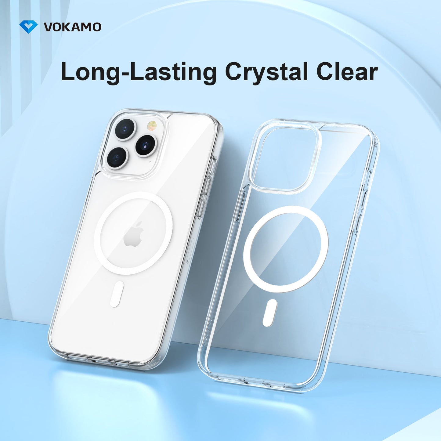 VOKAMO Clear Case with Magsafe for iPhone 14/14 Pro/14 Plus/14 Pro Max Cover Case - VOKAMO