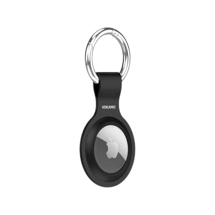 VOKAMO Compatible with AirTag Silicone Case Keychain Air Tag Holder Soft AirTags Key Ring Cases Tags Chain Apple GPS Item Finders Accessories - VOKAMO