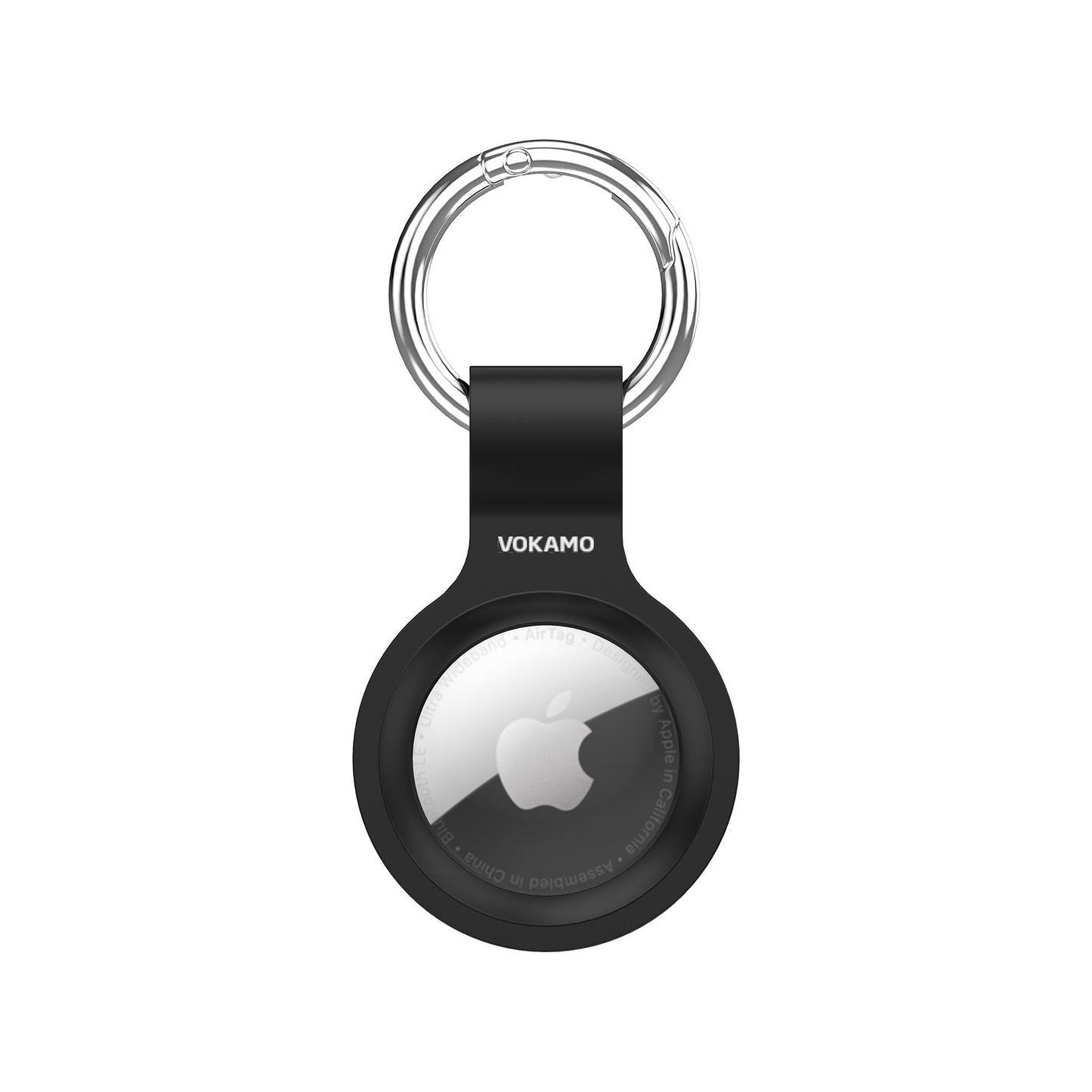 VOKAMO Compatible with AirTag Silicone Case Keychain Air Tag Holder Soft AirTags Key Ring Cases Tags Chain Apple GPS Item Finders Accessories - VOKAMO