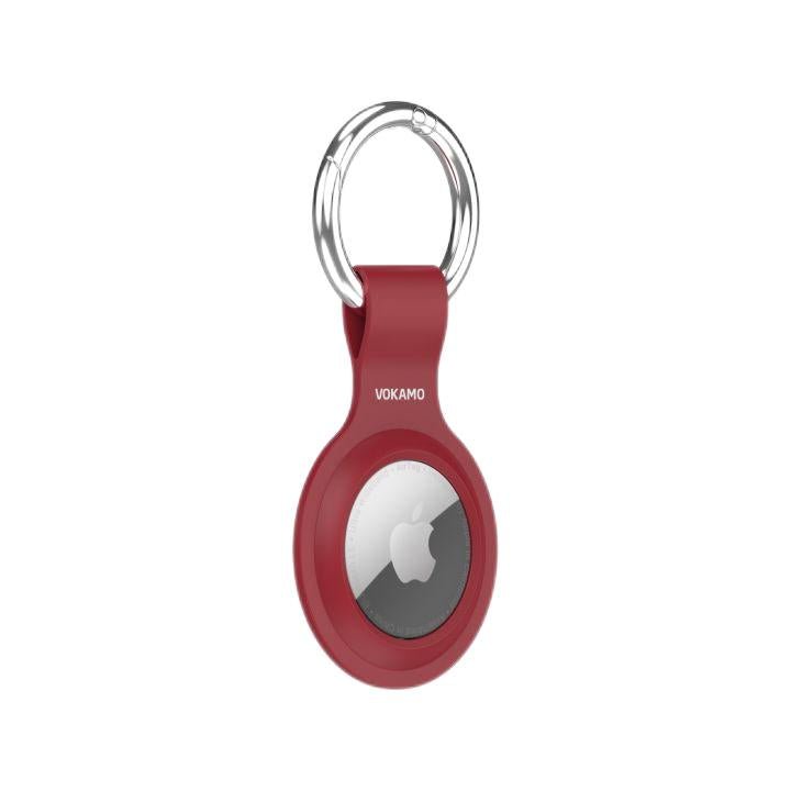 VOKAMO Compatible with AirTag Silicone Case Keychain Air Tag Holder Soft AirTags Key Ring Cases Tags Chain Apple GPS Item Finders Accessories - VOKAMO