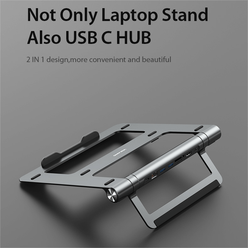 VOKAMO Docking Station Stand 8 In 1 Dock Stand for MacBook Pro/Air and others - VOKAMO