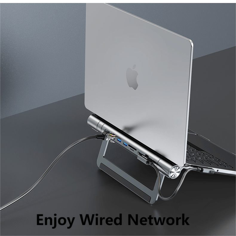 VOKAMO Docking Station Stand 8 In 1 Dock Stand for MacBook Pro/Air and others - VOKAMO