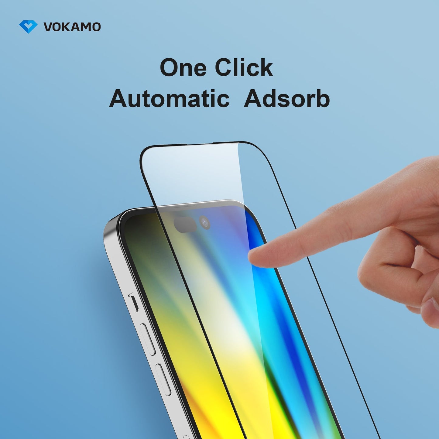 VOKAMO HD Tempered Glass for iPhone 14 Pro Max/14 Pro/14 Plus/14 Screen Protector,9H 2.5D 0.25mm Crystal HD - VOKAMO