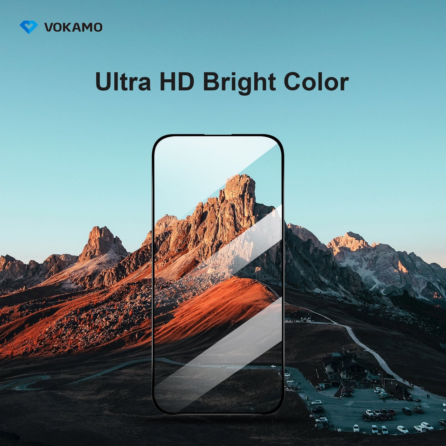 VOKAMO HD Tempered Glass for iPhone 14 Pro Max/14 Pro/14 Plus/14 Screen Protector,9H 2.5D 0.25mm Crystal HD - VOKAMO