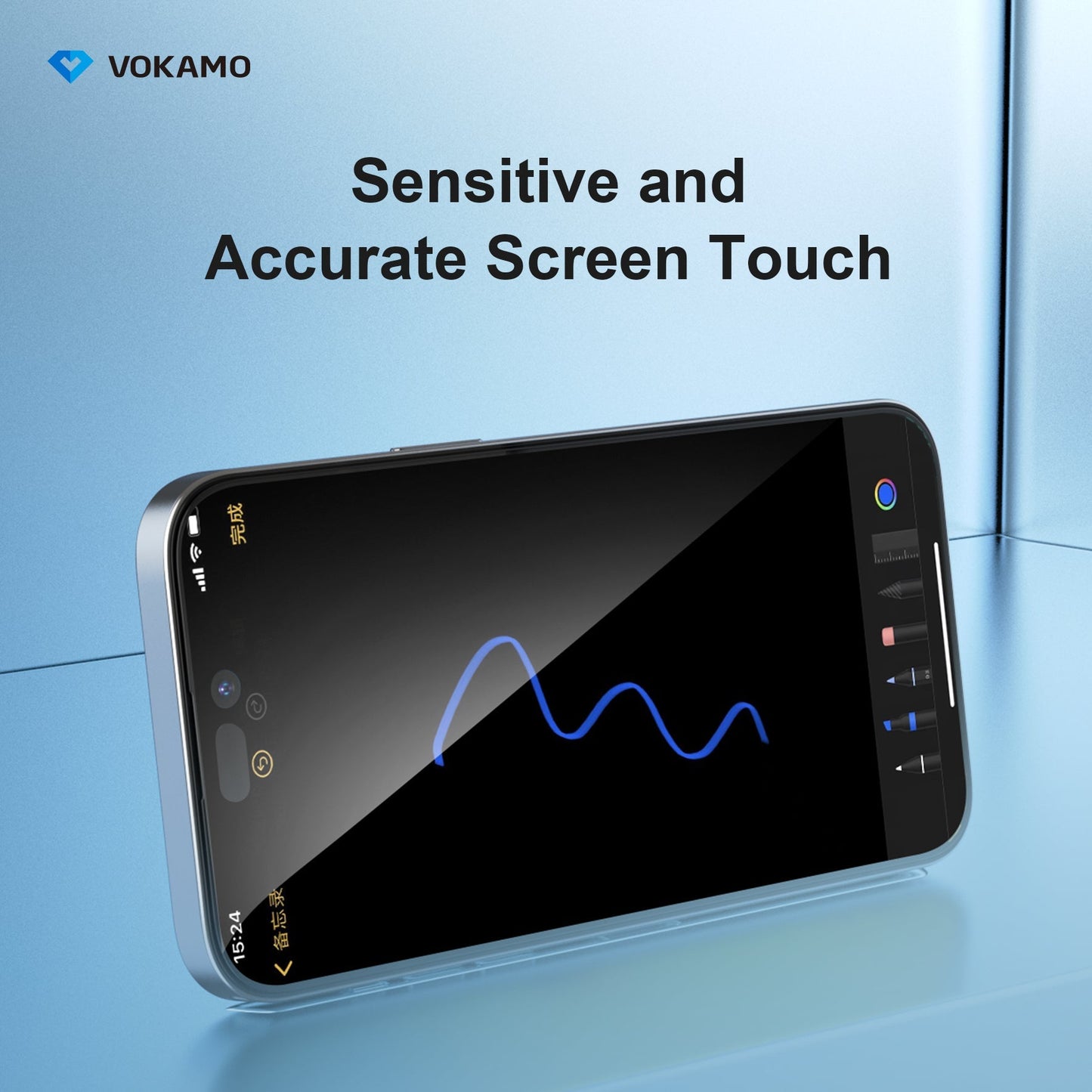 VOKAMO HD Tempered Glass for iPhone 14 Pro Max/14 Pro/14 Plus/14 Screen Protector,9H 2.5D 0.25mm Crystal HD - VOKAMO