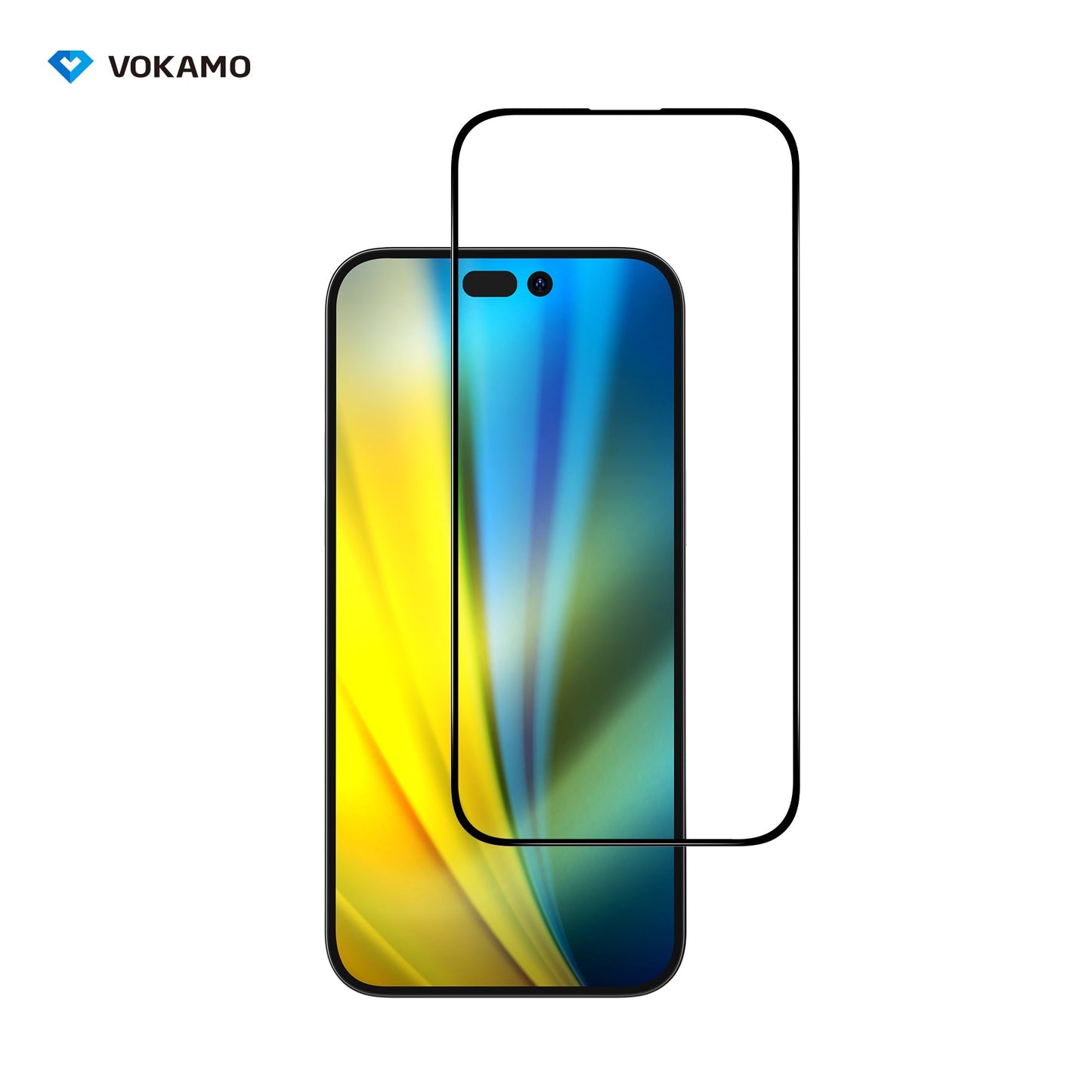 VOKAMO HD Tempered Glass for iPhone 14 Pro Max/14 Pro/14 Plus/14 Screen Protector,9H 2.5D 0.25mm Crystal HD - VOKAMO