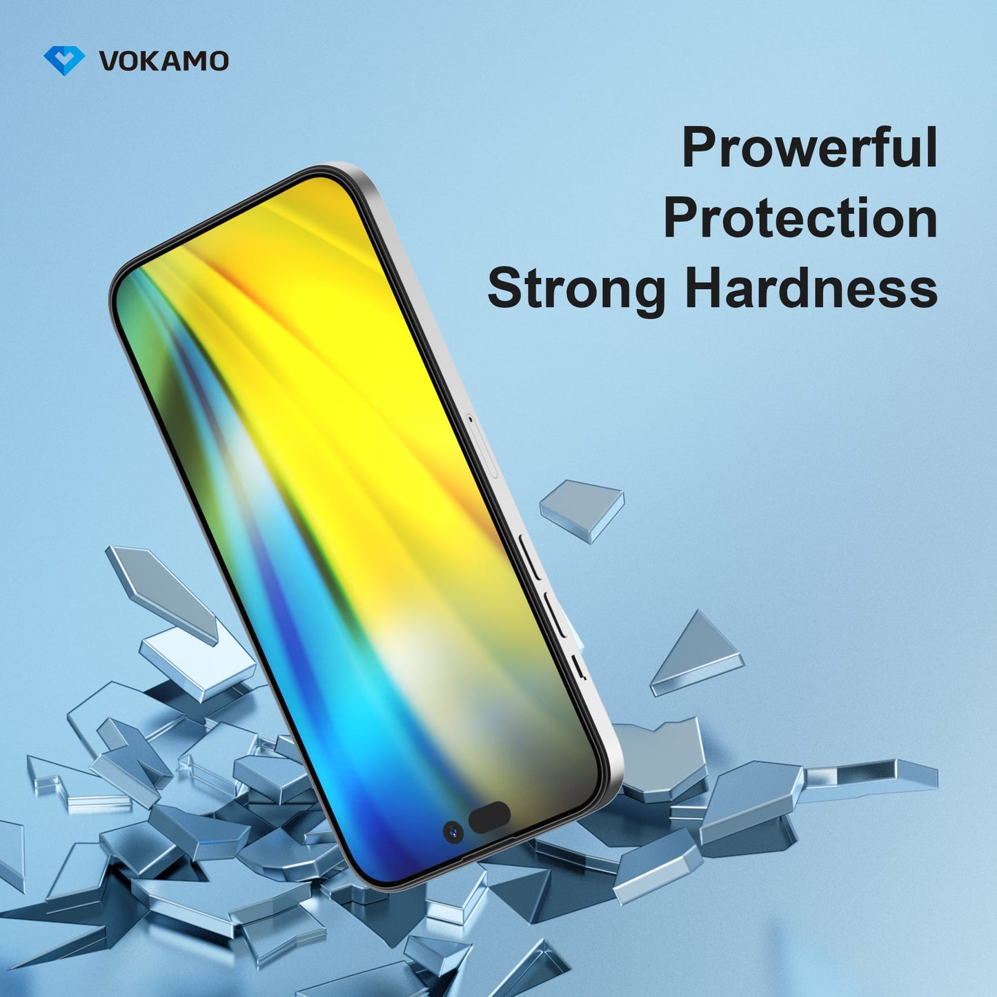 VOKAMO HD Tempered Glass for iPhone 14 Pro Max/14 Pro/14 Plus/14 Screen Protector,9H 2.5D 0.25mm Crystal HD - VOKAMO