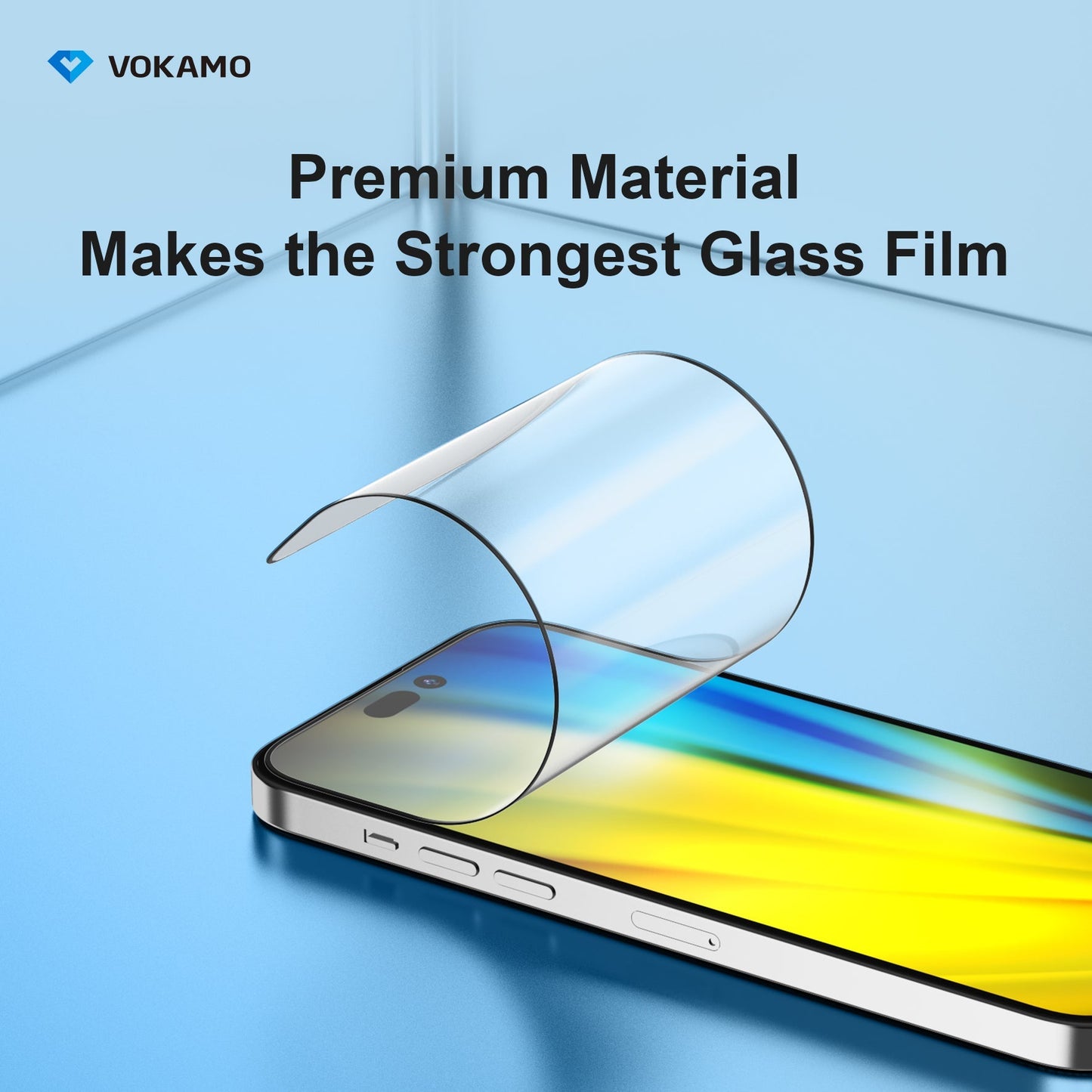 VOKAMO HD Tempered Glass for iPhone 14 Pro Max/14 Pro/14 Plus/14 Screen Protector,9H 2.5D 0.25mm Crystal HD - VOKAMO