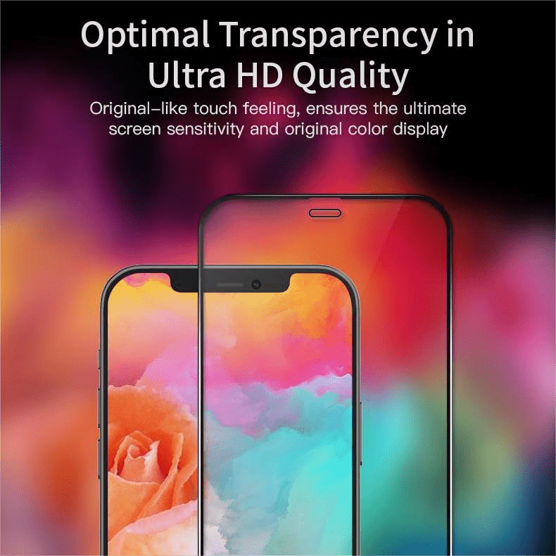 VOKAMO iPhone 12 Screen Protector 3D 9H HD Full Coverage Tempered Glass - VOKAMO