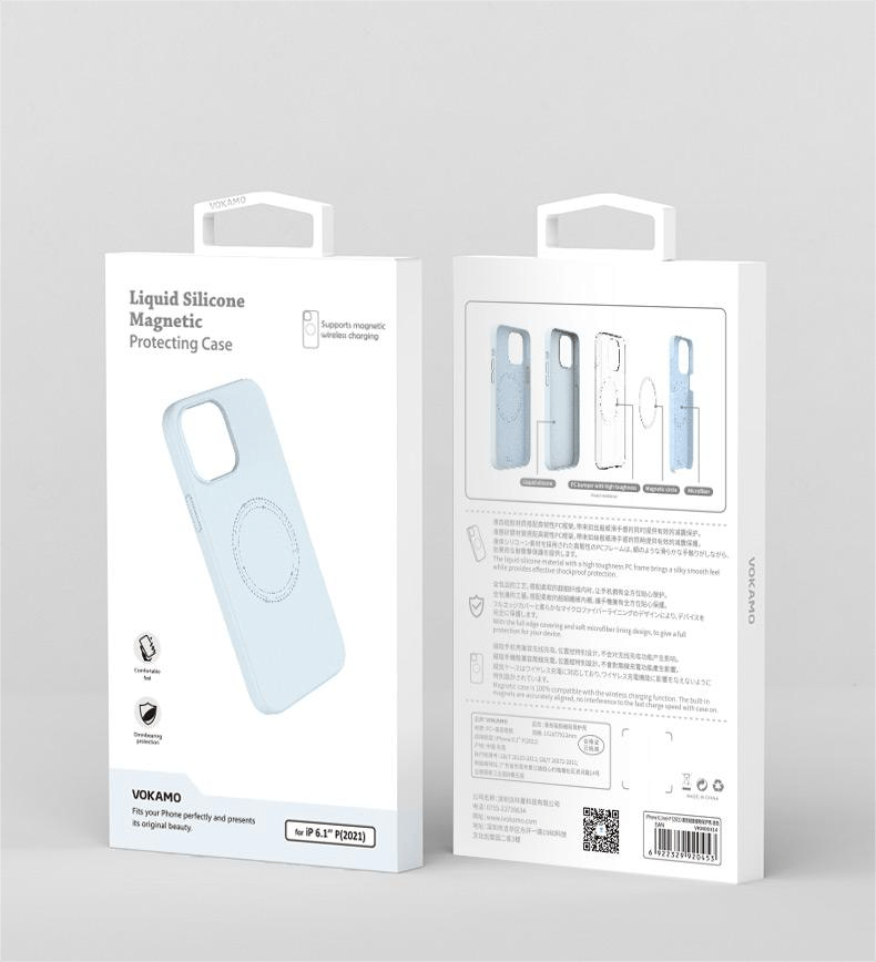 VOKAMO iPhone 13 Silicone Case with MagSafe, Soft Cover Case for iPhone 13 Pro Max/13/13 Pro - VOKAMO