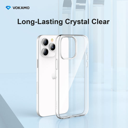 VOKAMO iPhone 14 Clear Case,Ultra Slim Transparent Cover for iPhone 14/14 Pro/14 Plus/14 Pro Max - VOKAMO
