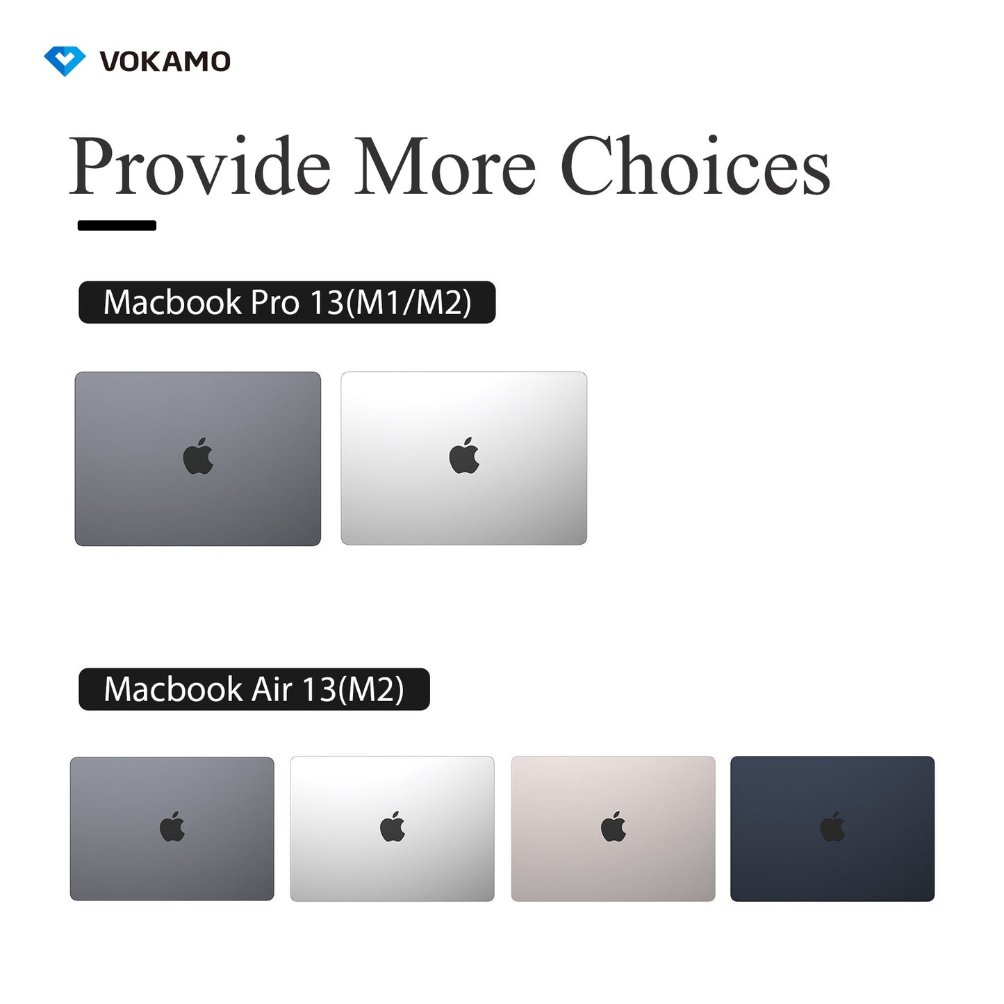 VOKAMO MacBook Skins Full Body Protective Film Set For MacBook Air 13 MacBook Pro 13 - VOKAMO