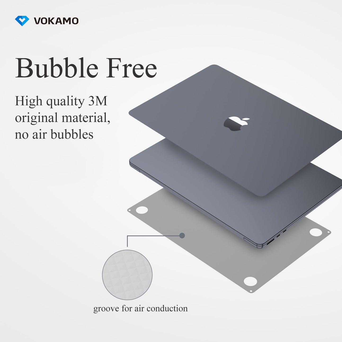 VOKAMO MacBook Skins Full Body Protective Film Set For MacBook Air 13 MacBook Pro 13 - VOKAMO