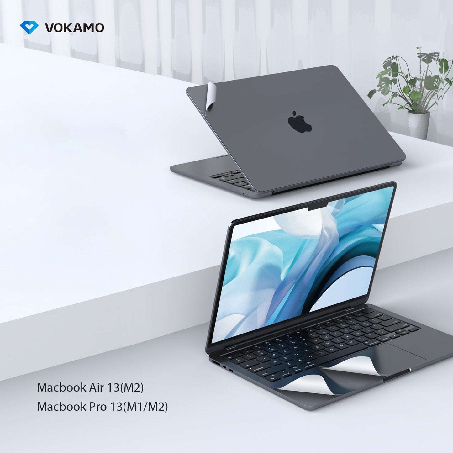 VOKAMO MacBook Skins Full Body Protective Film Set For MacBook Air 13 MacBook Pro 13 - VOKAMO