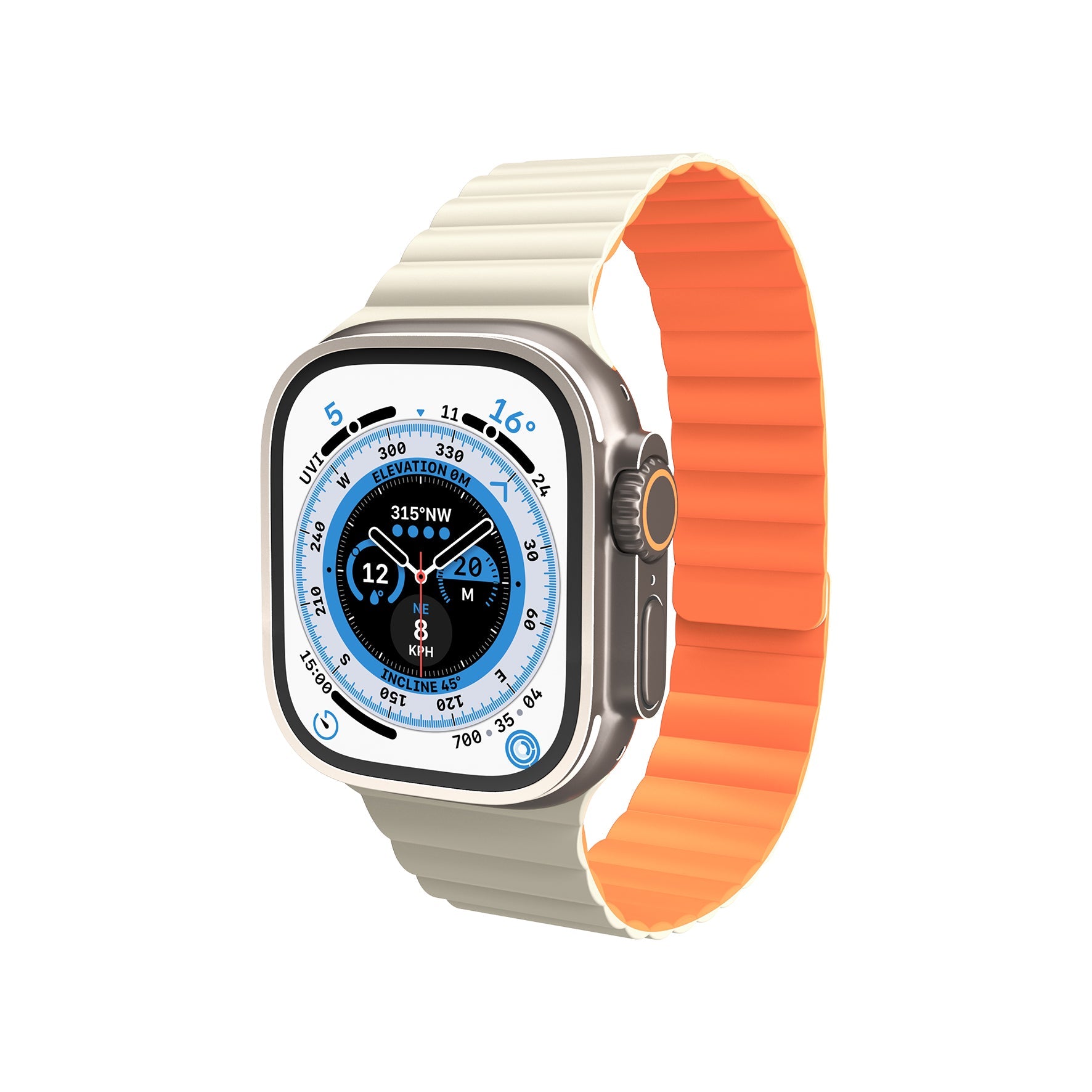VOKAMO Magnetic Watchband Compatible with Apple Watch 49mm 45mm 44mm 42mm Silicone Watch Strap Strong Magnet Wristband - VOKAMO