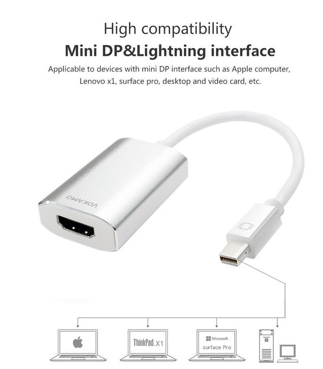 VOKAMO Mini DisplayPort to HDMI Video Adapter Cable - VOKAMO