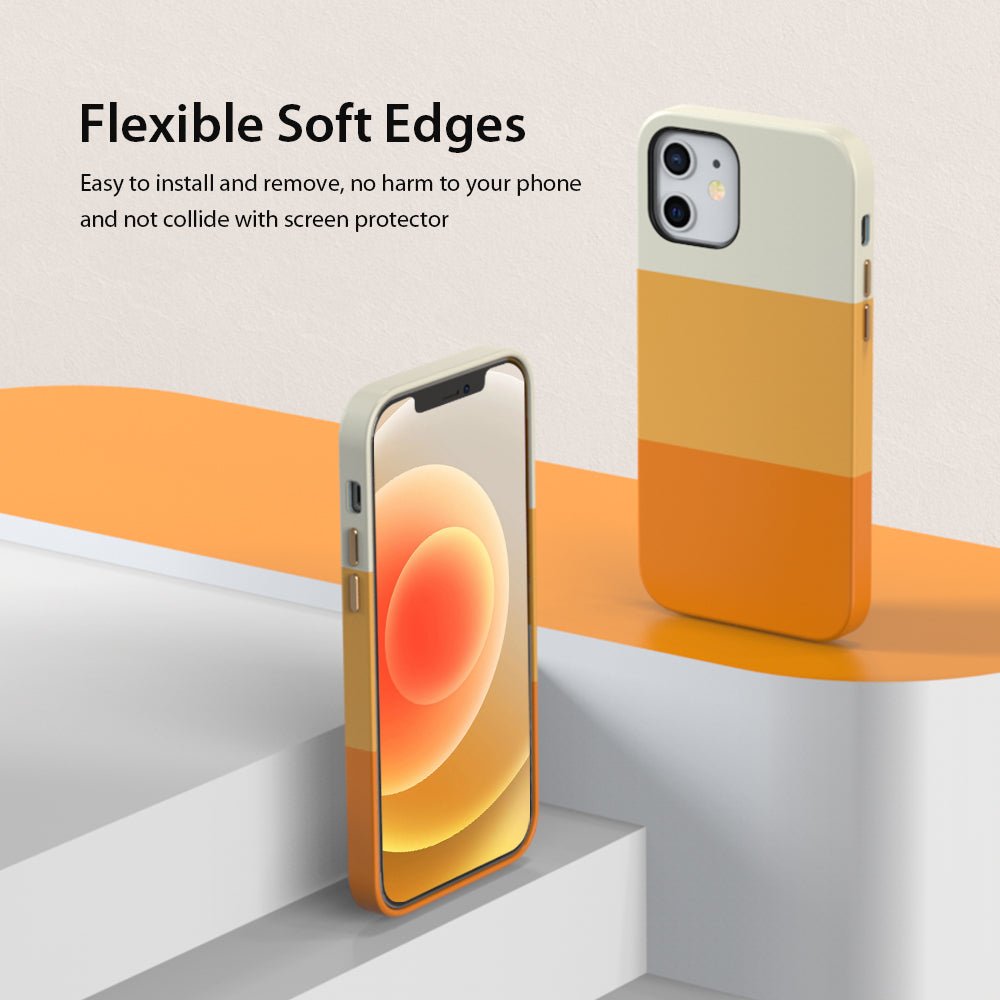 VOKAMO PU Leather Case For iPhone 12/ 13 Series Permium Ultra Thin Soft Case for iPhone 13 Pro Max/12 Pro etw - VOKAMO