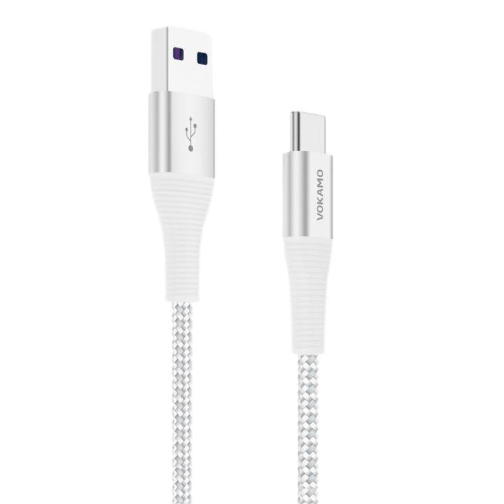 VOKAMO Type C Cable 5A Fast Charging 3FT Nylon Braided USB C to USB A Charger Cord - VOKAMO