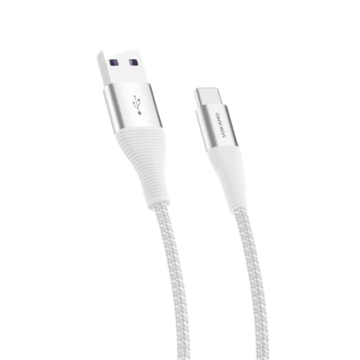 VOKAMO Type C Cable 5A Fast Charging 3FT Nylon Braided USB C to USB A Charger Cord - VOKAMO