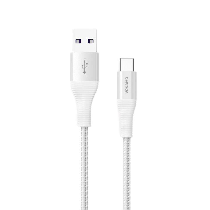 VOKAMO Type C Cable 5A Fast Charging 3FT Nylon Braided USB C to USB A Charger Cord - VOKAMO