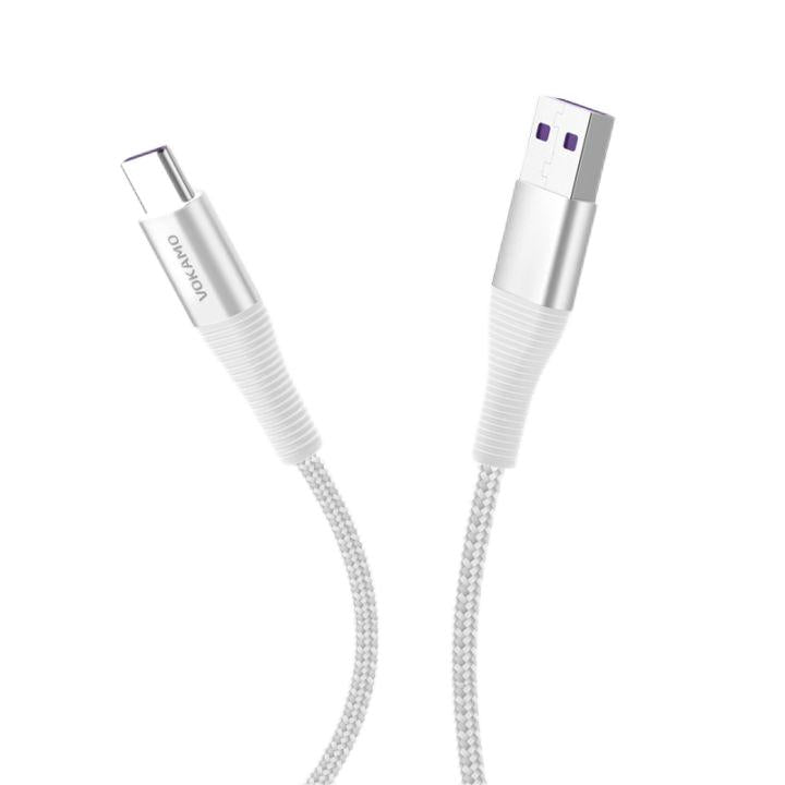 VOKAMO Type C Cable 5A Fast Charging 3FT Nylon Braided USB C to USB A Charger Cord - VOKAMO